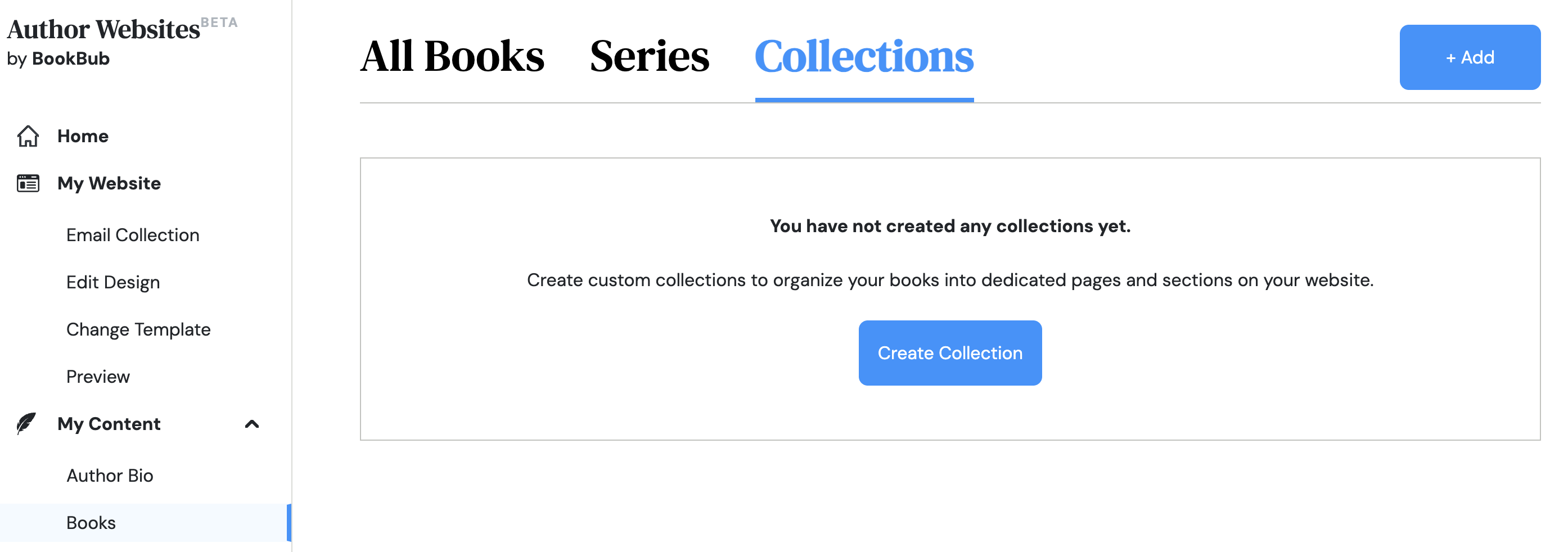 Adding Collections to your website – Author Websites Support